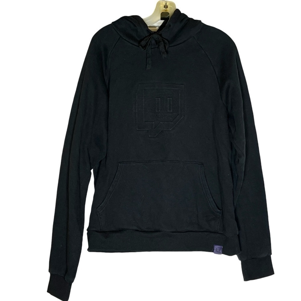Twitch Black Embossed Logo Hoodie Women’s XL